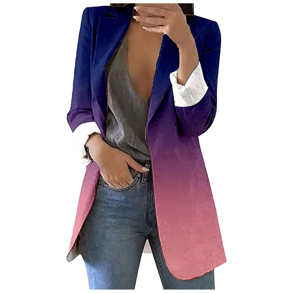 Thumbnail: Women's Fashion Lapel Printed Jacket Temperament Casual Suit Jacket Casual Pock