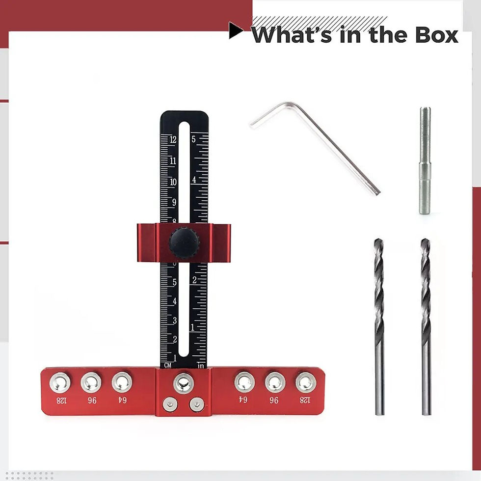 Thumbnail: Woodworking Drilling Locator Portable Cabinet Hardware Doweling Jig Wood Drilli