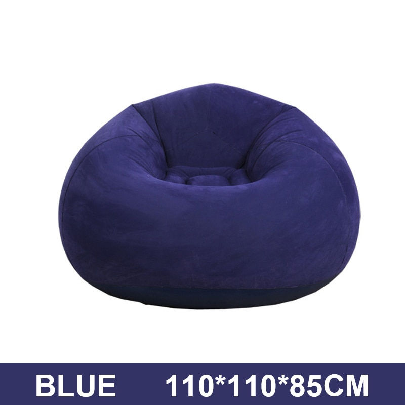 Miniatura: Lazy Inflatable Sofa Large Spherical Sofa Chairs Flocking PVC Lounge Bean Porta