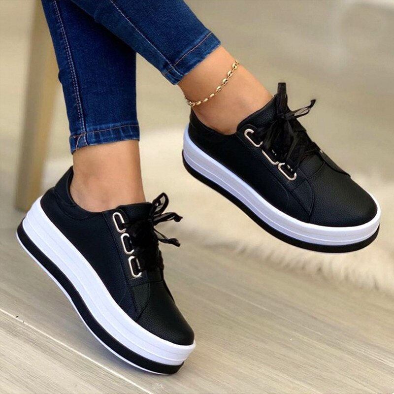 Thumbnail: Women Sports Shoes Lady Vulcanized Shoes Outdoor Platform Shoes Female Casual P
