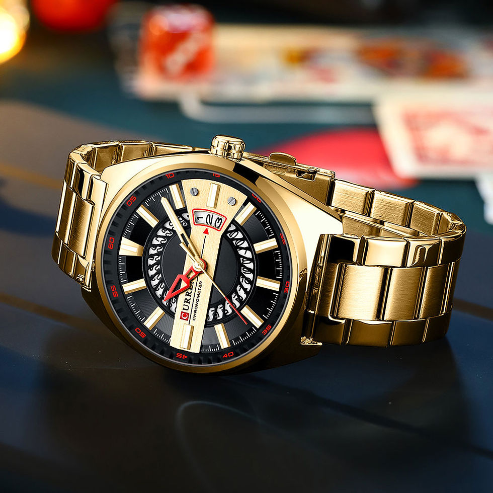 Miniatura: CURREN Men Watch Stainless Steel Band Luxury Quartz Wristwatches for Male Creat