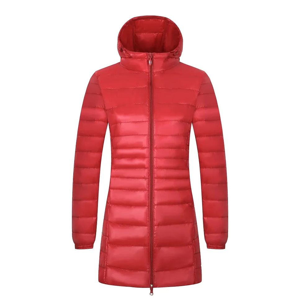 Indexkép: Ladies Long Warm Down Coat with Portable Storage Bag Women Light Down Jacket Wo