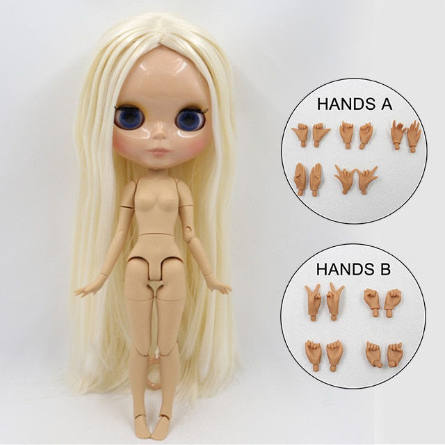 Thumbnail: ICY DBS Blyth doll 1/6 bjd tan skin joint body shiny face 30cm toy girls gift