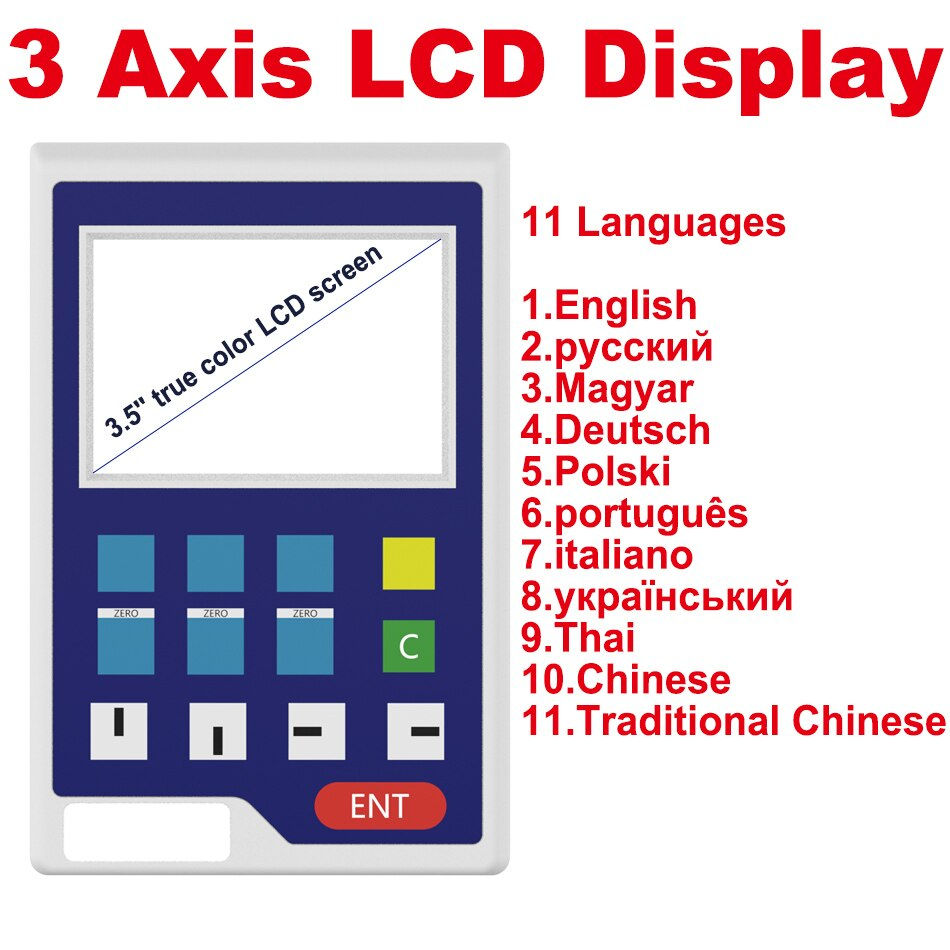11 Languages YH800-3A LCD YHSINO DRO 3 Axis Digital Readout Display Set
