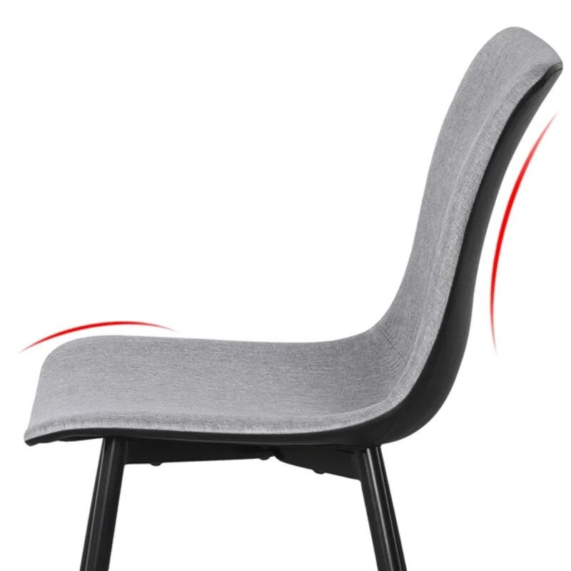 Sličica: SMILE MART Mid-Century Modern Nordic Style Upholstered Dining Chairs, Set of 4,