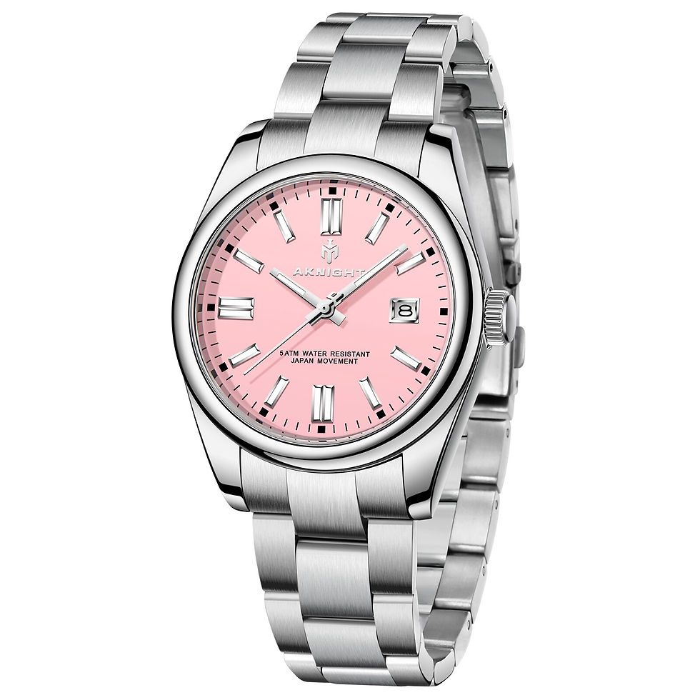 Thumbnail: Watch for Men Orange Watch Dial Analog Quartz Wristwatches AKNIGHT Waterproof C