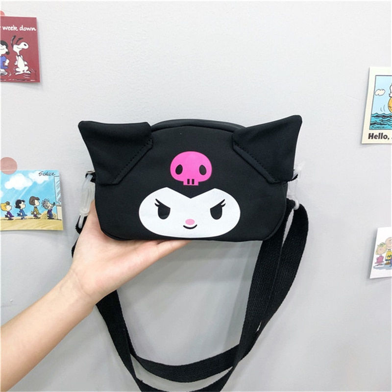 サムネイル： Sanrio Crossbod Bag Kuromi My Melody Simple Hobos Chest For Students Cinnamorol