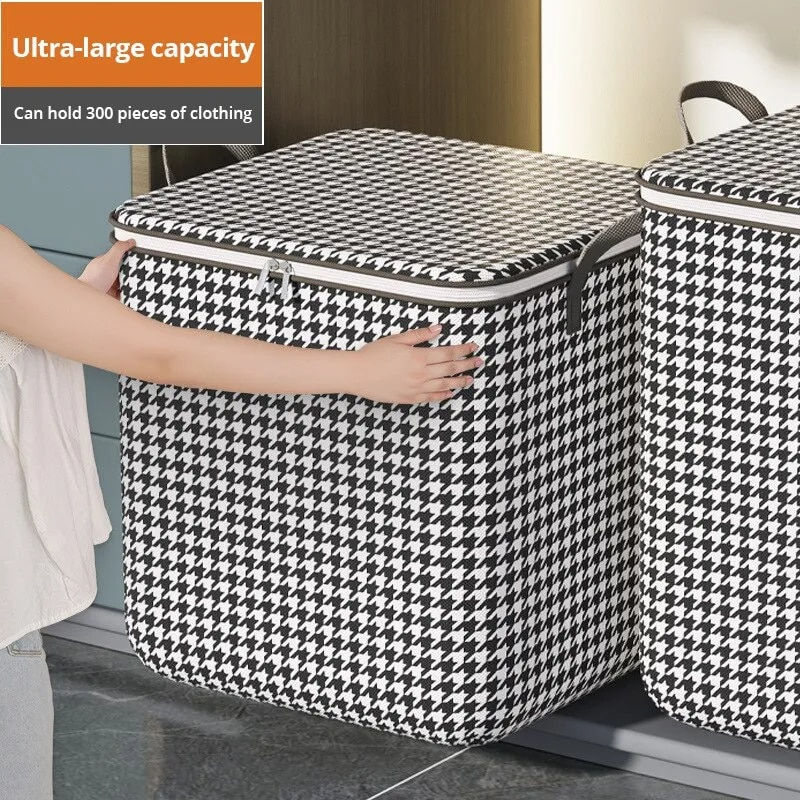 ภาพขนาดย่อ: 1Pc Futon Storage Bag Non-Woven Fabrics Transparent Visual Window for Quilt Sto