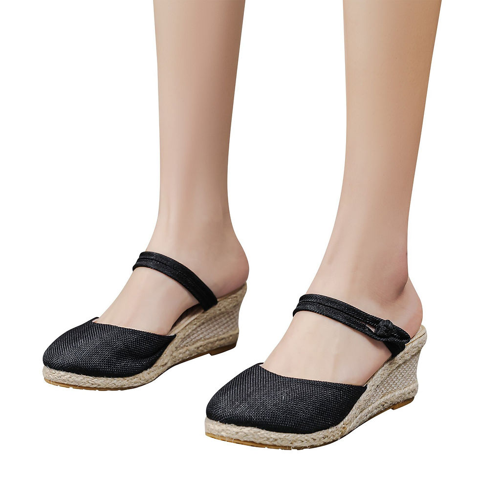 Thumbnail: Women Summer Round Toe Sandals Solid Casual Wedges Shoes For Women