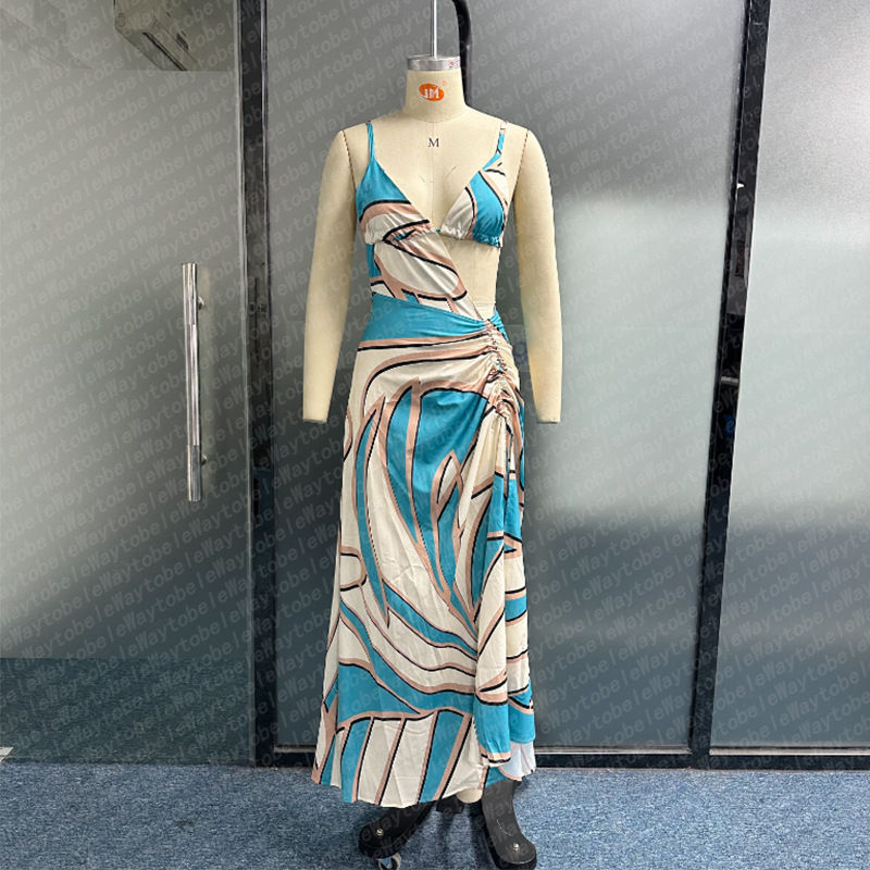 Miniatyrbild: Sling Backless Slit Long Dress