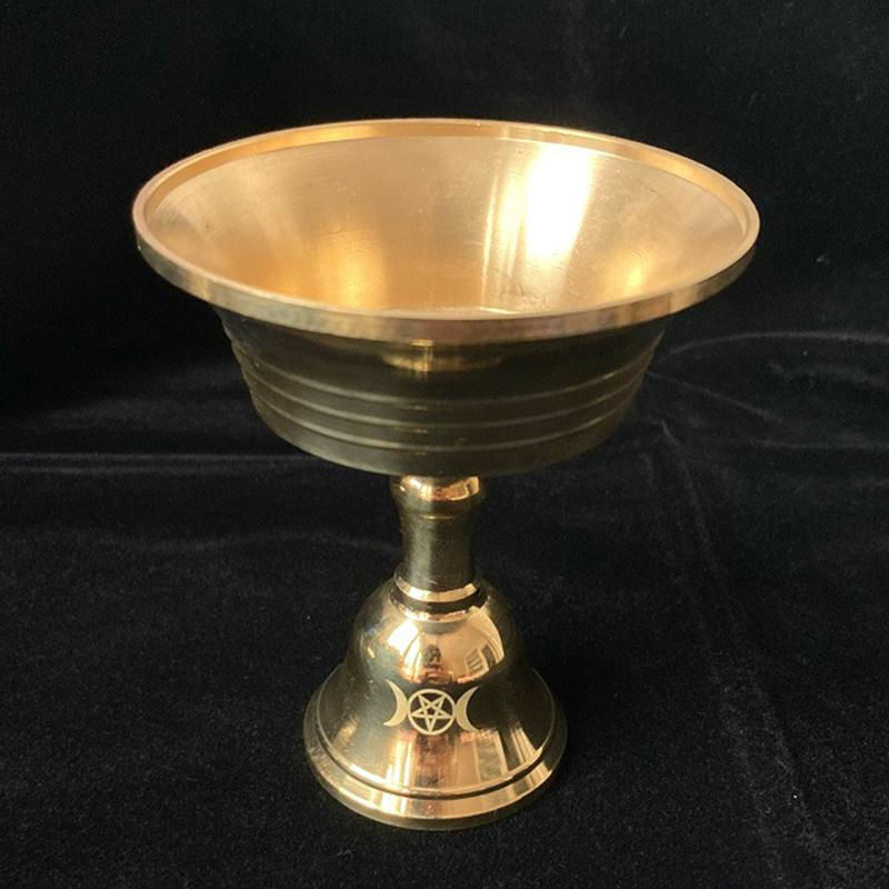 Thumbnail: Brass Oil Lamp Holder Ghee Lamp Butter Lamp Holder Golden Cup Candle Candlestic