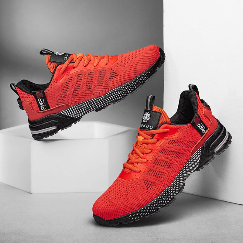 Thumbnail: Men's Trendy Knitted Breathable Lightweight Comfy Sneakers For Running Jogging,