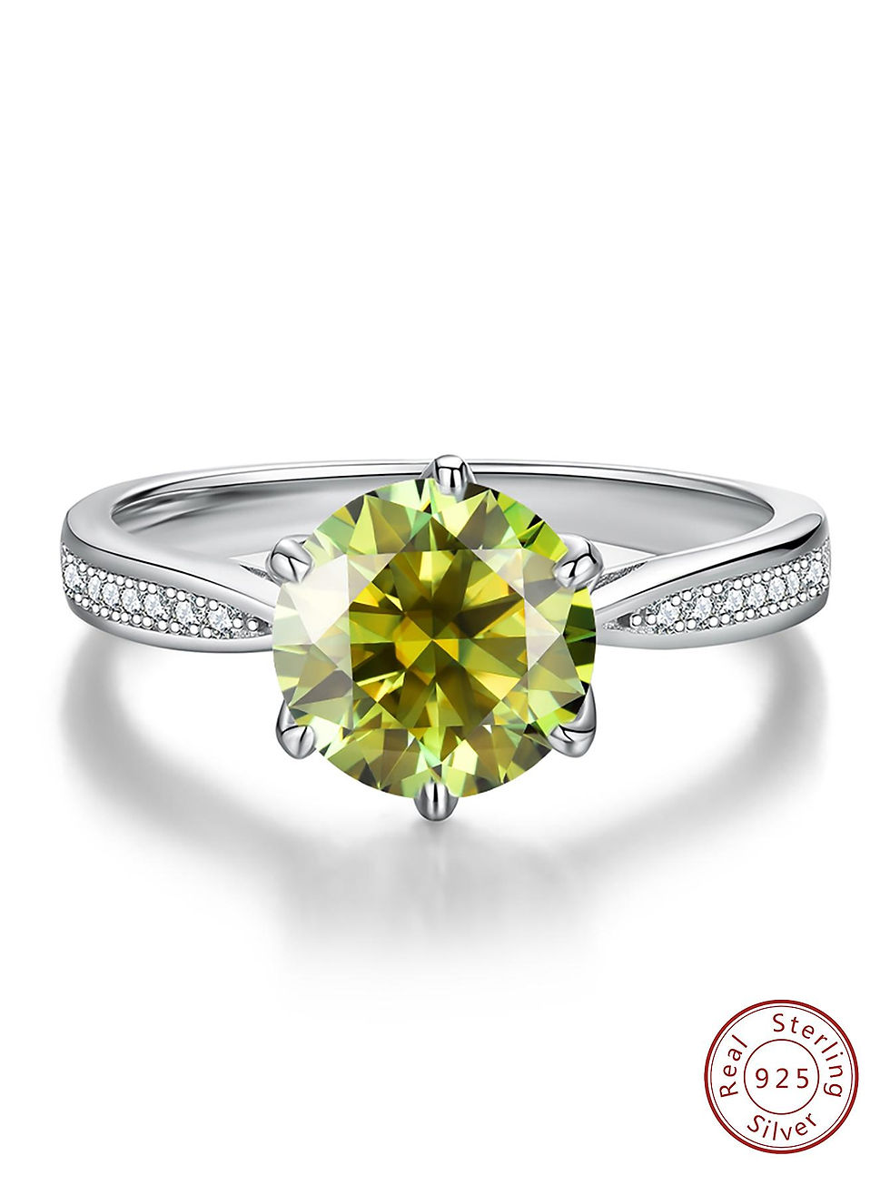 Thumbnail: 1pc Moissanite Engagement Ring Wedding Band For Men Sterling Silver Sparkling P
