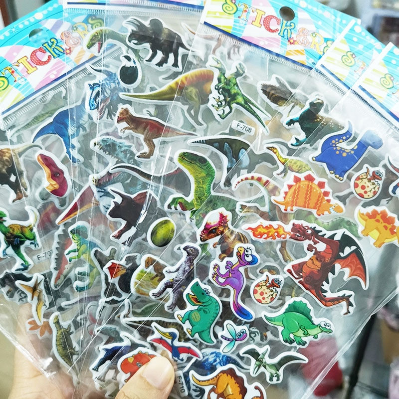 Thumbnail: 3D Cartoon Puffy Stickers 40/20 Different Sheets Kids Boys Girls Reward Bulk As