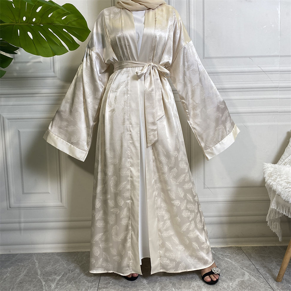 섬네일: Fashion Printed Satin Cardigan Robe