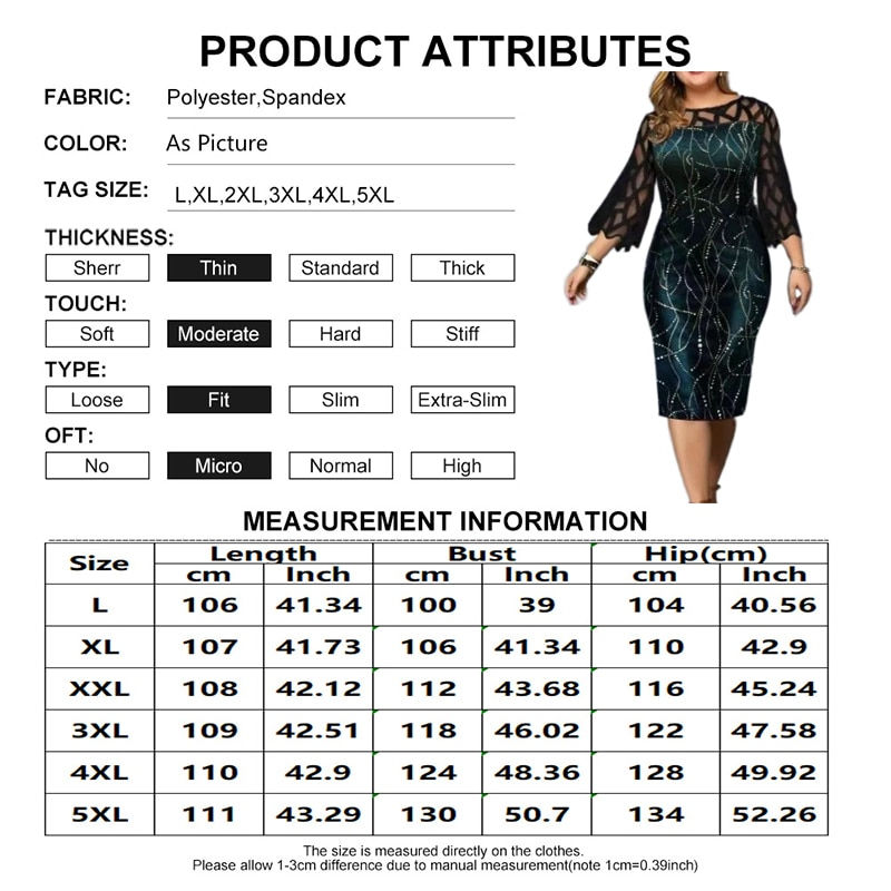 Sīktēls: Women'S Plus Size Lace Work Dress Aesthetic Bodycon Floral Midi Dress Patchwork
