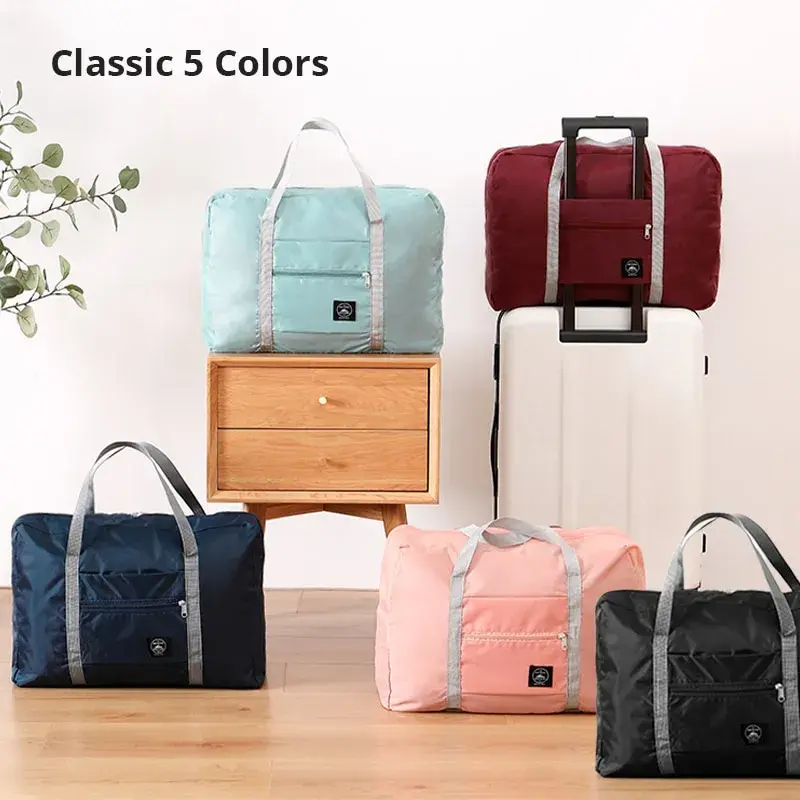 Thumbnail: Fashion Travel Bags Foldable Large Capacity Splash-proof Bag Carry-on Luggage H