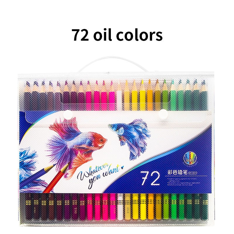 Miniature : 48/120/160/150/180 Professional Oil Color Pencil Soft Wood Watercolor crayon de