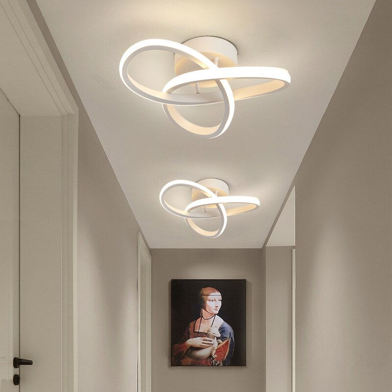 Thumbnail: Household LED Chandelier Three Colors Lamp Modern Style Ceiling Lamp Bedroom Li
