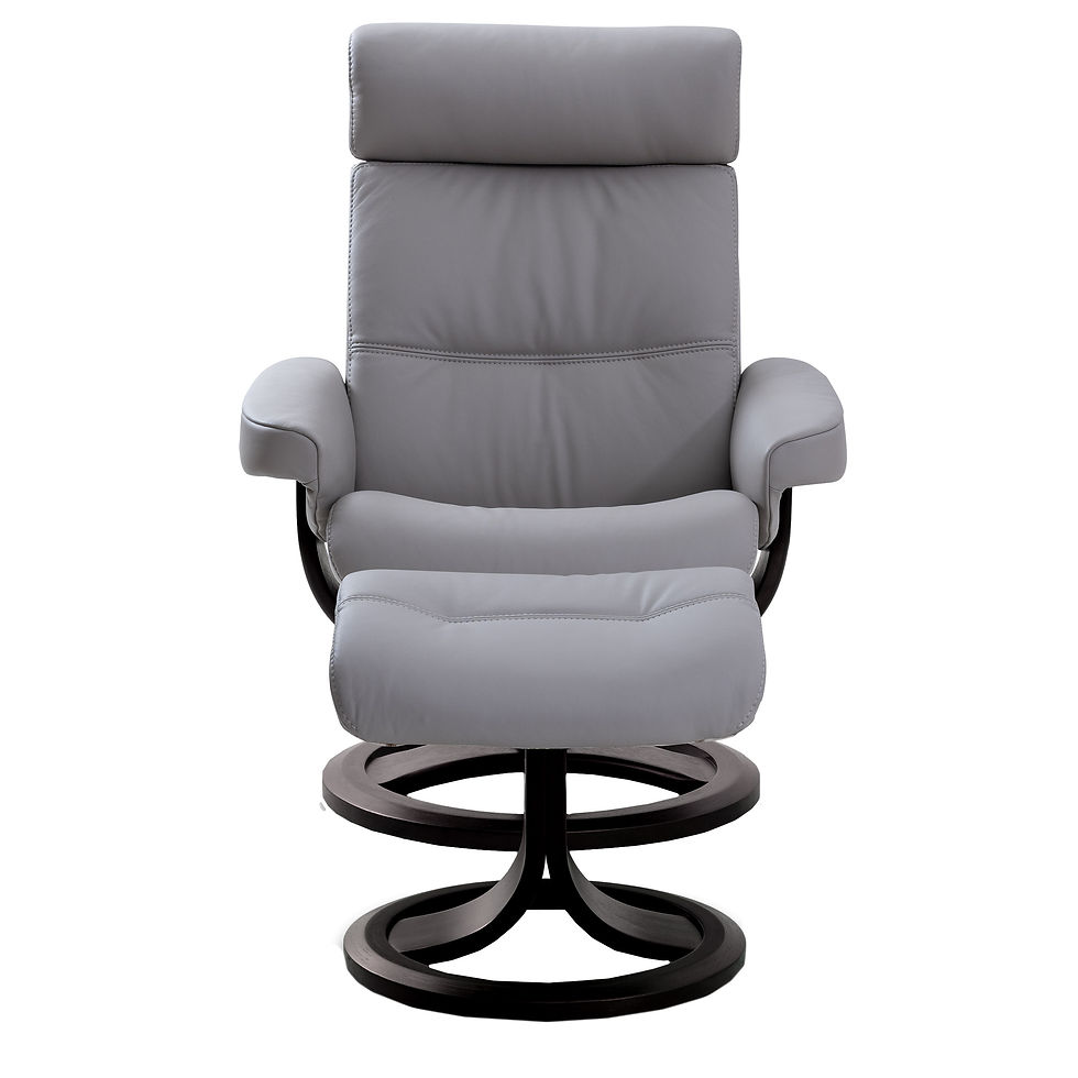 Thumbnail: Oslo Leather Recliner & Ottoman