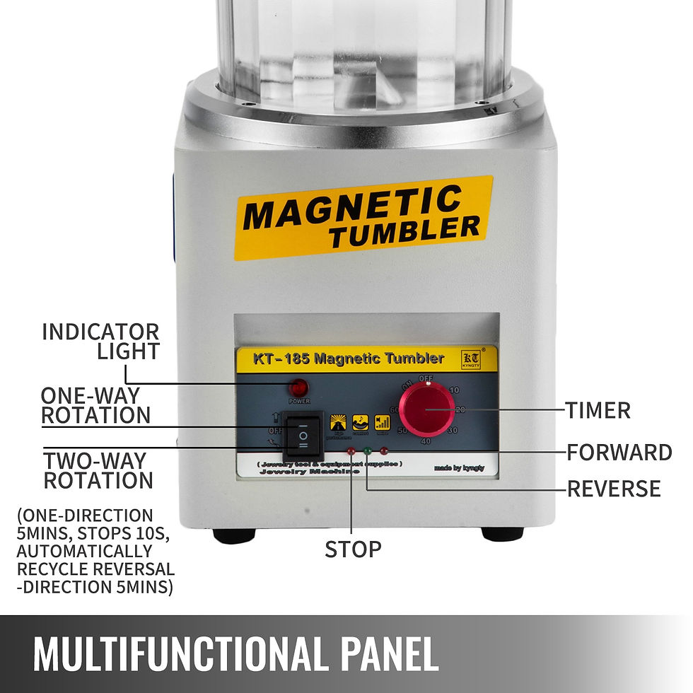 Thumbnail: VEVOR KT-185 Magnetic Tumbler Jewelry Polisher Mini Metal Finisher Finishing Ma