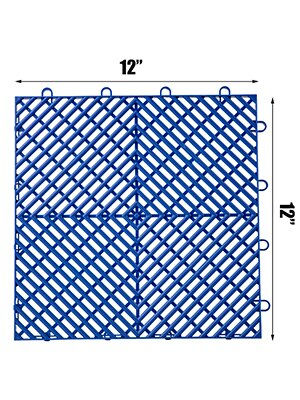 Thumbnail: VEVOR 25/50 PCS Drainage Tiles Interlocking PP Plastic Tiles 12"x12" Deck Tiles