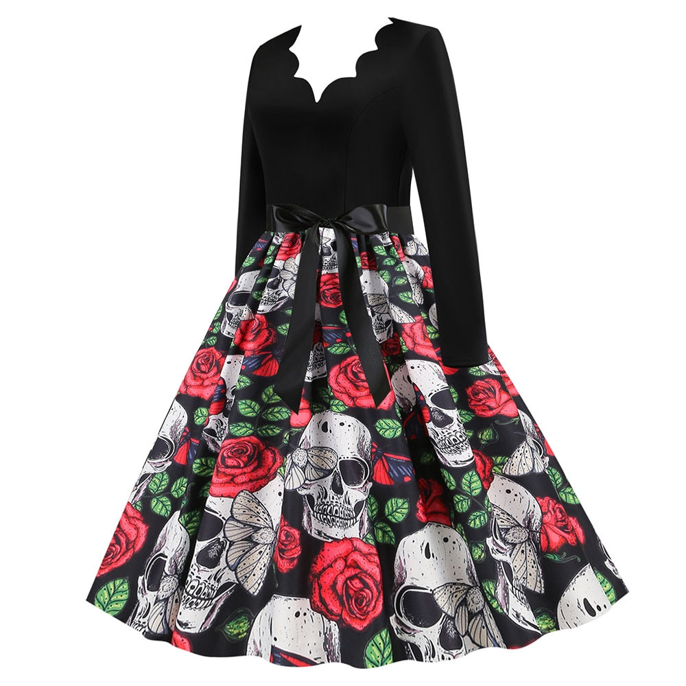 Plus Size Halloween Dress for Women Clothing 2023 Oversized Winter Long Sleeve