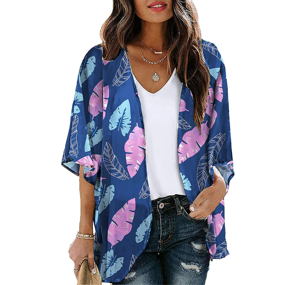 2023 Bohemian Printed Women Summer Beach Wear Bikini Wrap Dress Pareo Tunic Swi
