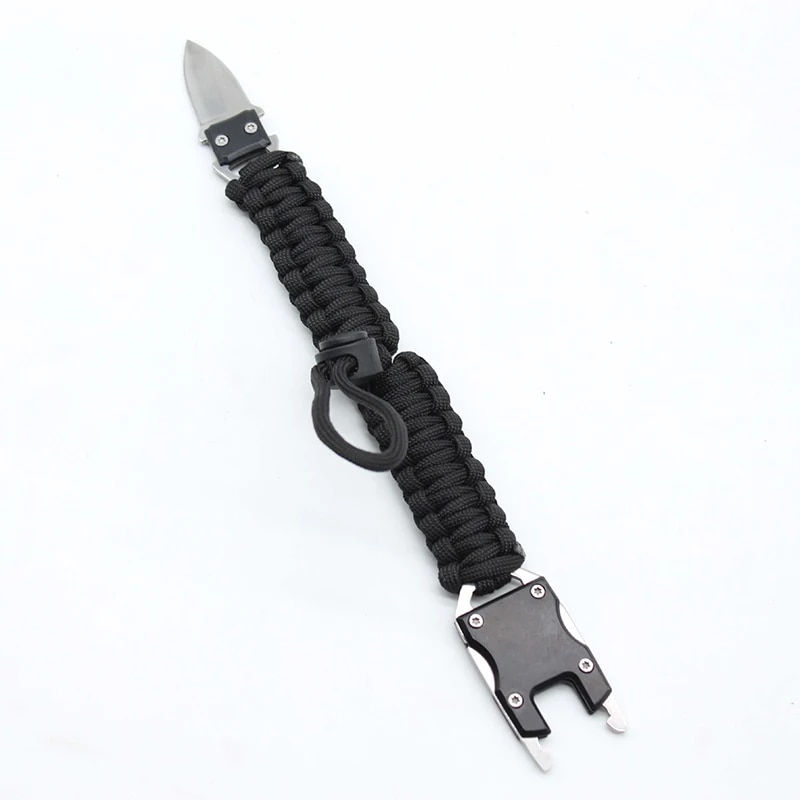 Thumbnail: Men Multi-function Paracord Adjustable Survival Bracelet Outdoor Hiking Camping
