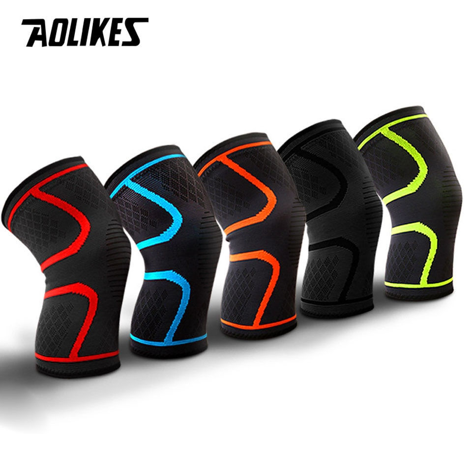 Thumbnail: AOLIKES 1PCS Fitness Running Cycling Knee Support Braces Elastic Nylon Sport Co