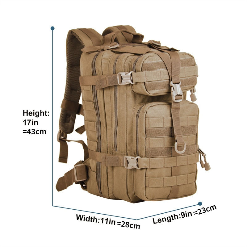 Thumbnail: Men Army Military Tactical Backpack 1000D Polyester 30L 3P Softback Outdoor