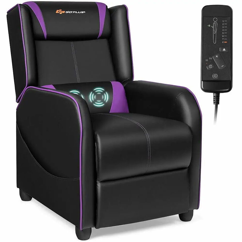 Miniaturebillede: Massage Gaming Recliner Chair Single Living Room Sofa Home Theater Seat HW65388