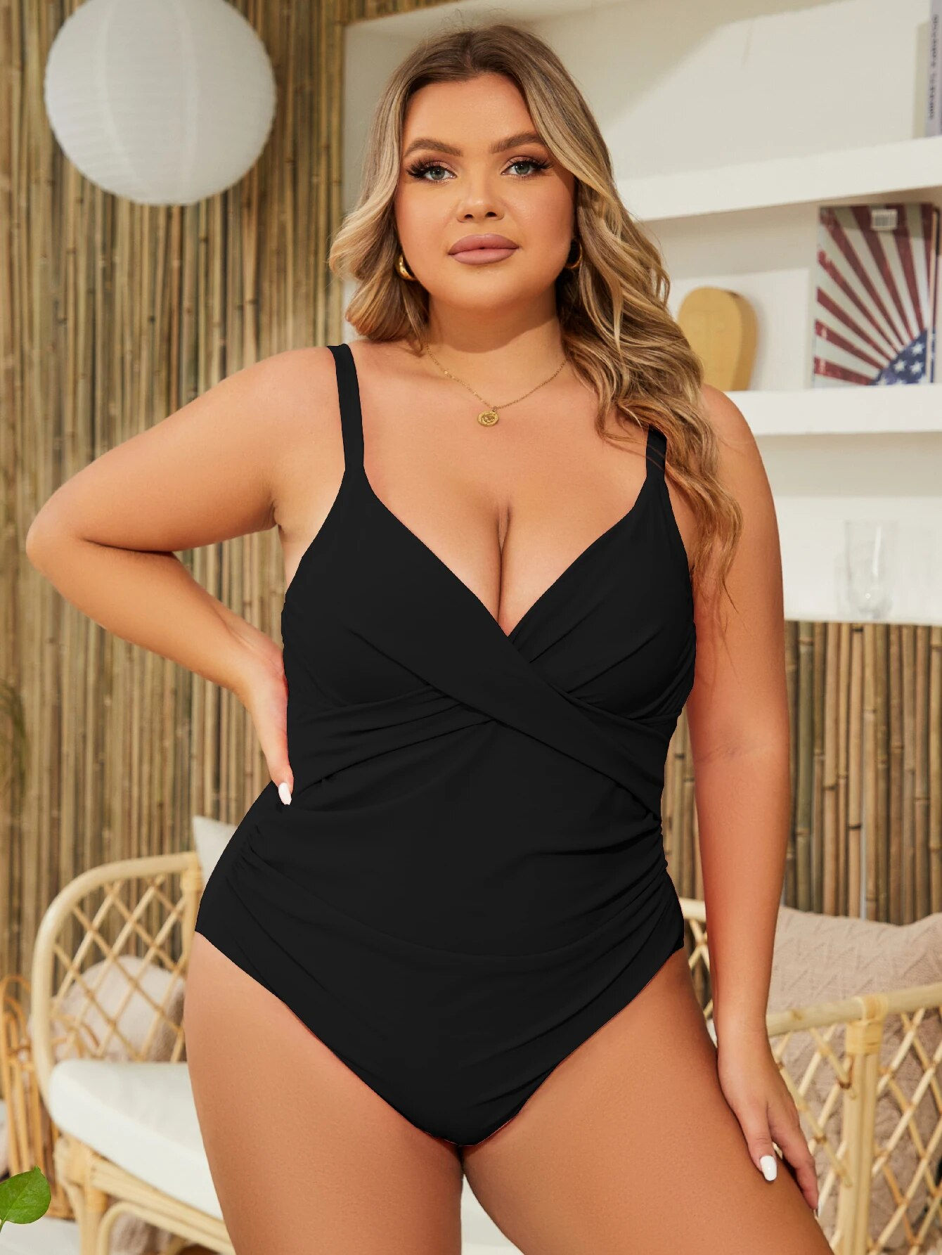 Summer Plus-size One-piece Swimsuits are Highly Elastic