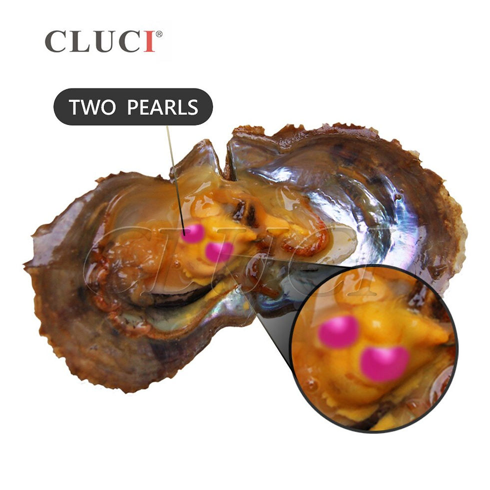 Miniatura: CLUCI 30pcs 7-8mm Rainbow Colors Akoya Saltwater Twins Pearls Oysters  Quality