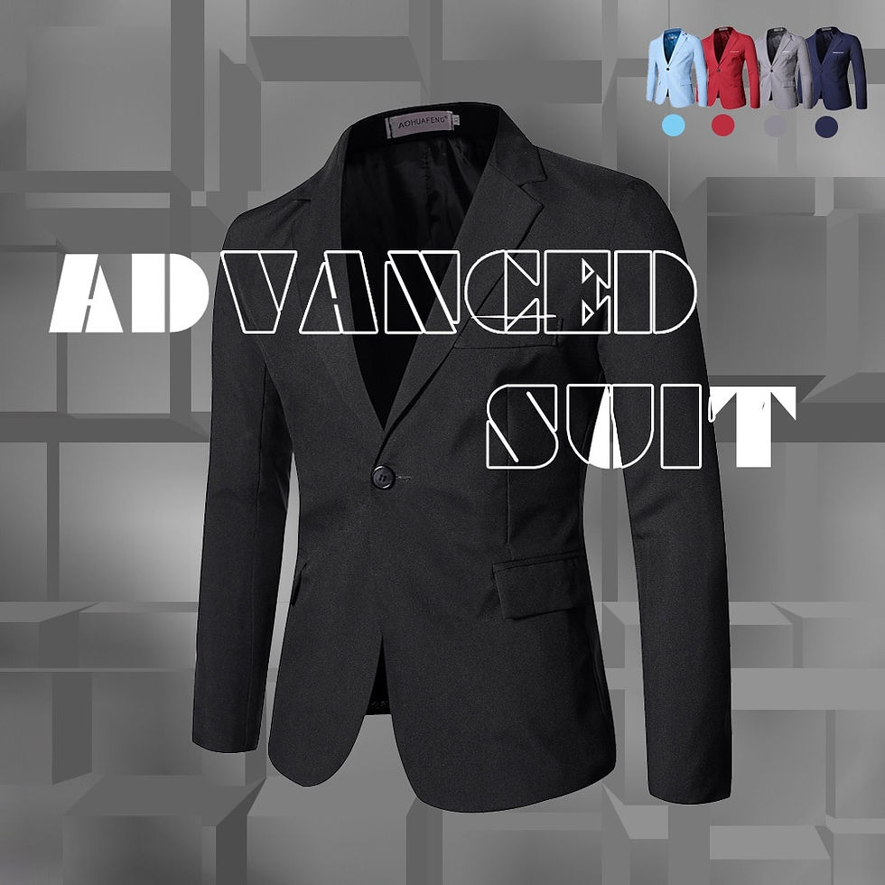 Miniaturebillede: Suit Men's Clothing Luxury Jacket Elegant Leisure Black Free Delivery 2022 Suit