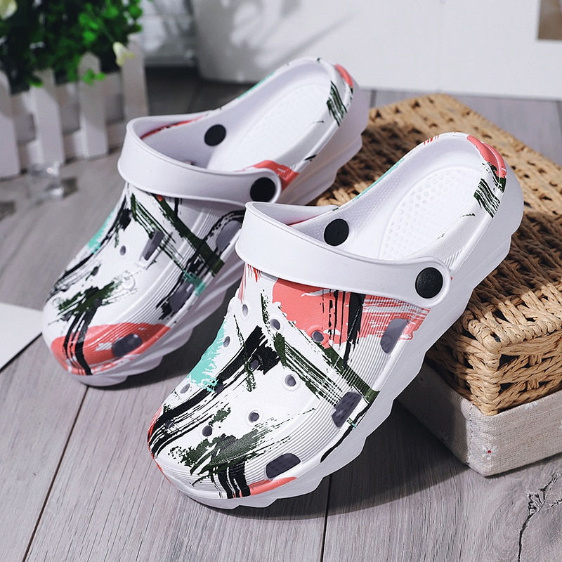 Thumbnail: Women Men Summer Comfortable Casual Clogs Breathable Flats Lightweight Beach Sa