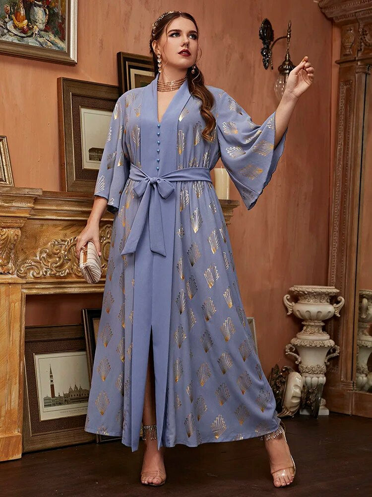 Thumbnail: TOLEEN Women Plus Size Maxi Dresses 2023 Summer Luxury Designer Chic Elegant Be