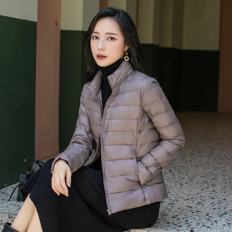 Miniatura: Women Spring Jacket Fashion Short Ultra Lightweight Packable Puffer Coats 15 Co