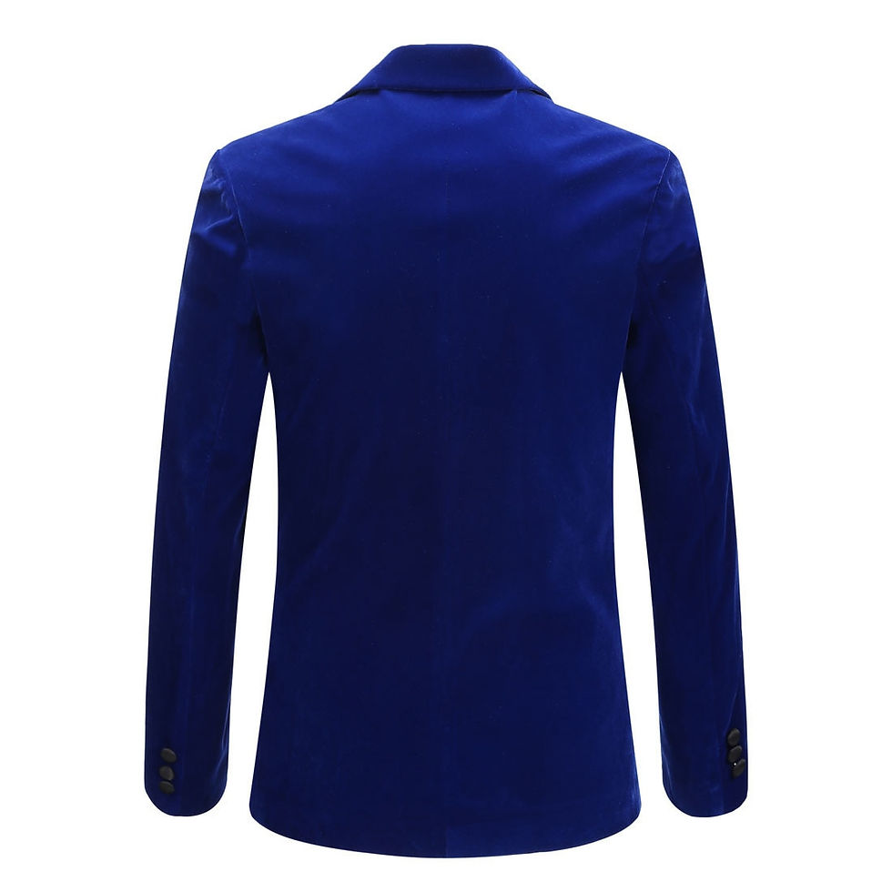 Thumbnail: Men's Fashion Trend Velvet Groom Tuxedo Slim Fit Wedding Party Dress