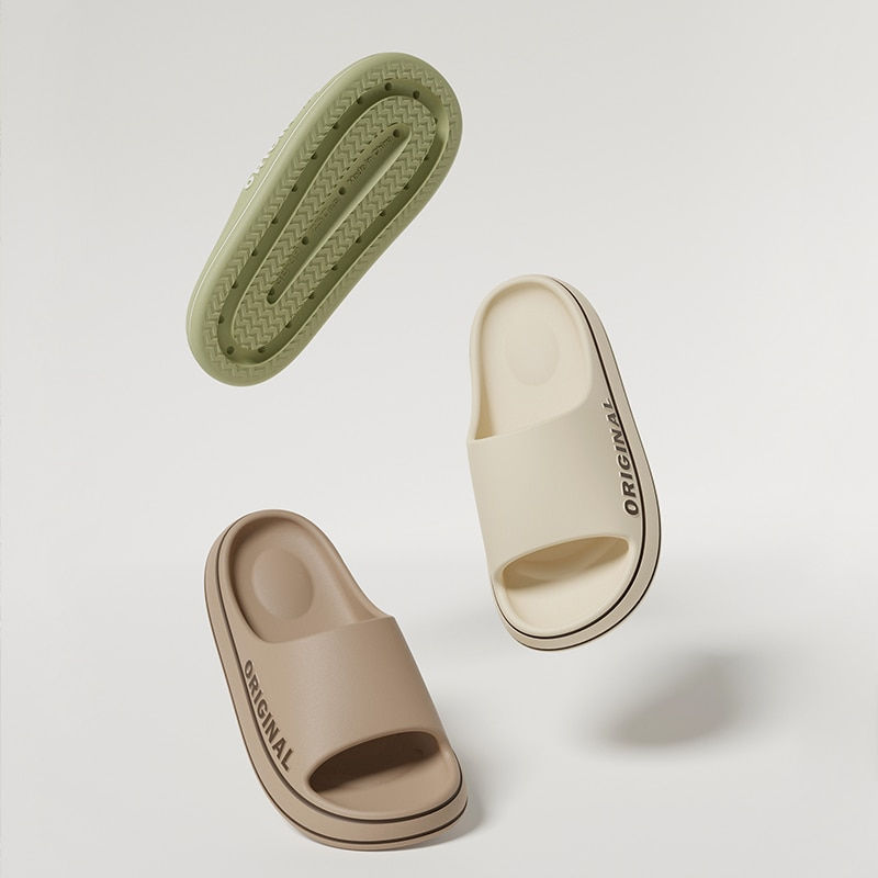 Thumbnail: Men Trend New Summer Slippers EVA Soft Bottom Cloud Slides Light Beach Shoes Ma