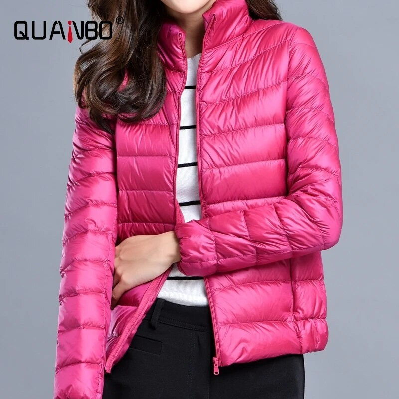 Thumbnail: Women Spring Jacket Fashion Short Ultra Lightweight Packable Puffer Coats 15 Co