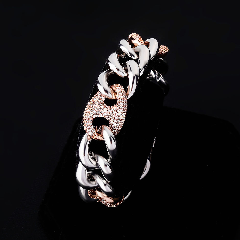 Thumbnail: TOPGRILLZ 16mm Box buckle Bracelet Miami Cuban Chain Bracelet Iced Out