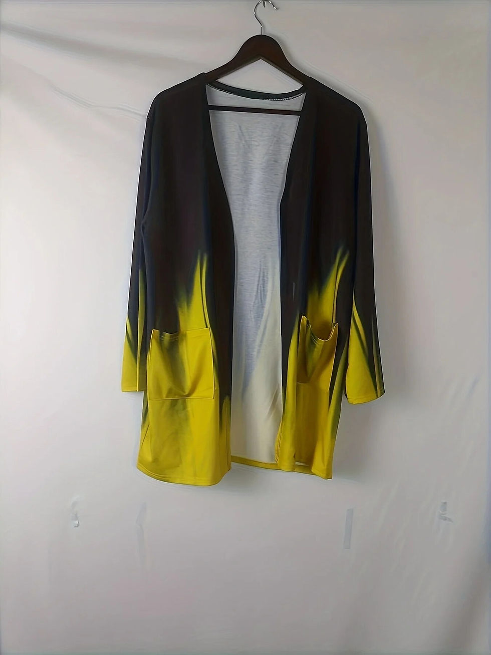 Thumbnail: 2023 Autumn/Winter Plus Size Cardigan, Gradual Print Casual Long Sleeve Pocket
