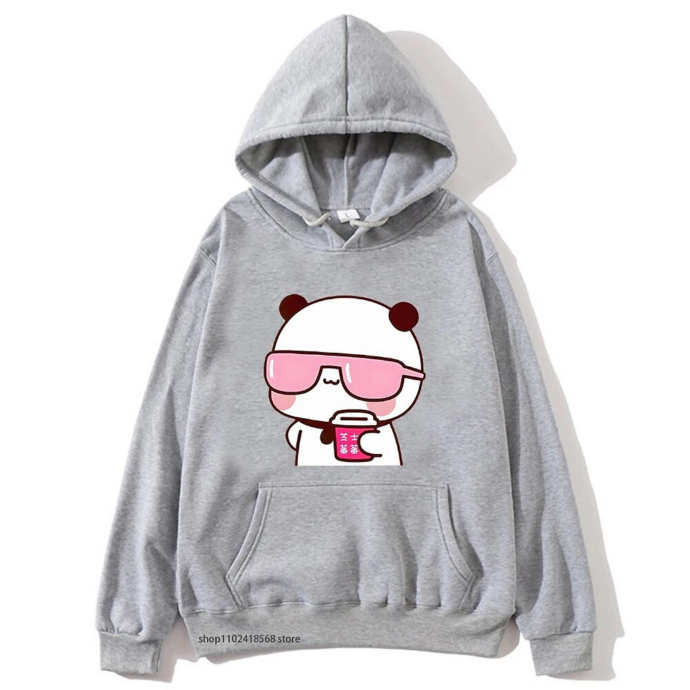 Thumbnail: Couple Hoodies Bubu Is Watching Movie With Dudu Plus Size Sweatshirt Cartoon Ka