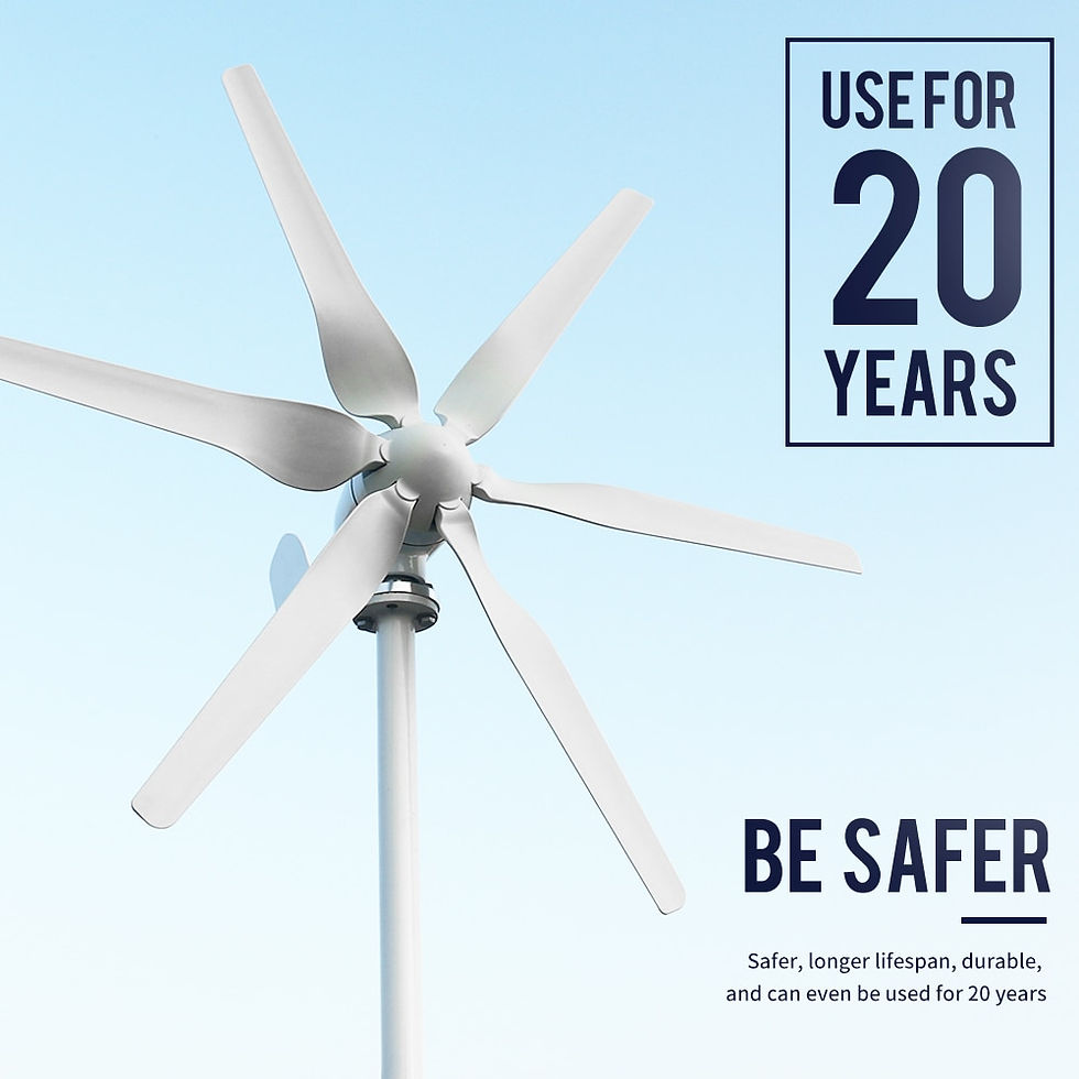 Thumbnail: New Arrival Free Energy 6 Blades 800W 12V 24V Wind Turbine Generator