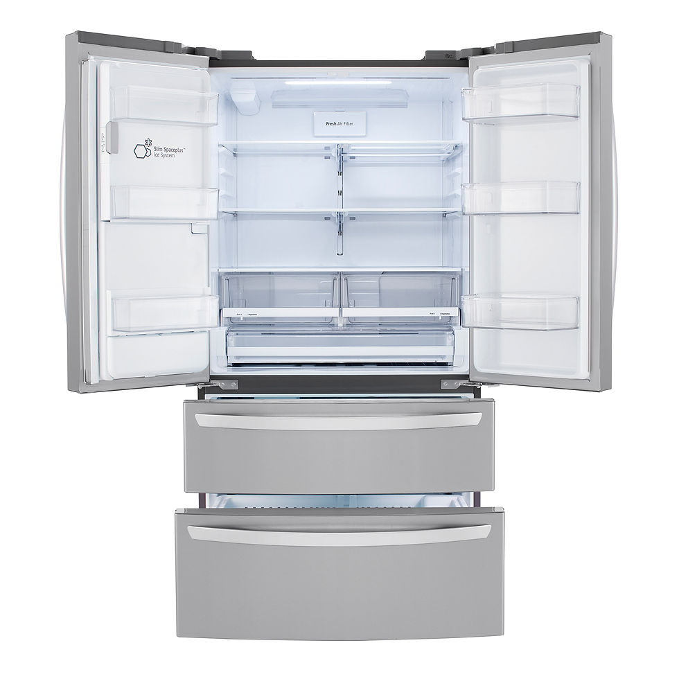 Thumbnail: LG 22 cu. ft. Smart Counter Depth 4-Door Double Freezer Refrigerator