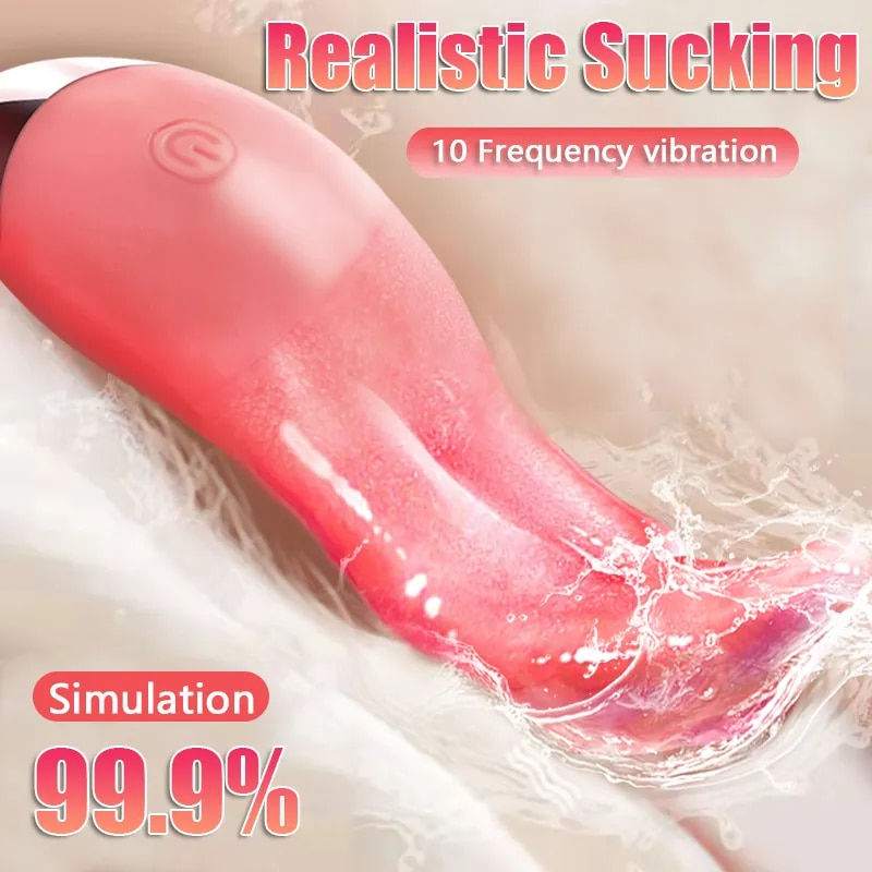 Thumbnail: 10 Mode Heating Tongue Licking Vibrator Mini Sex Toys for Women Clit Stimulator