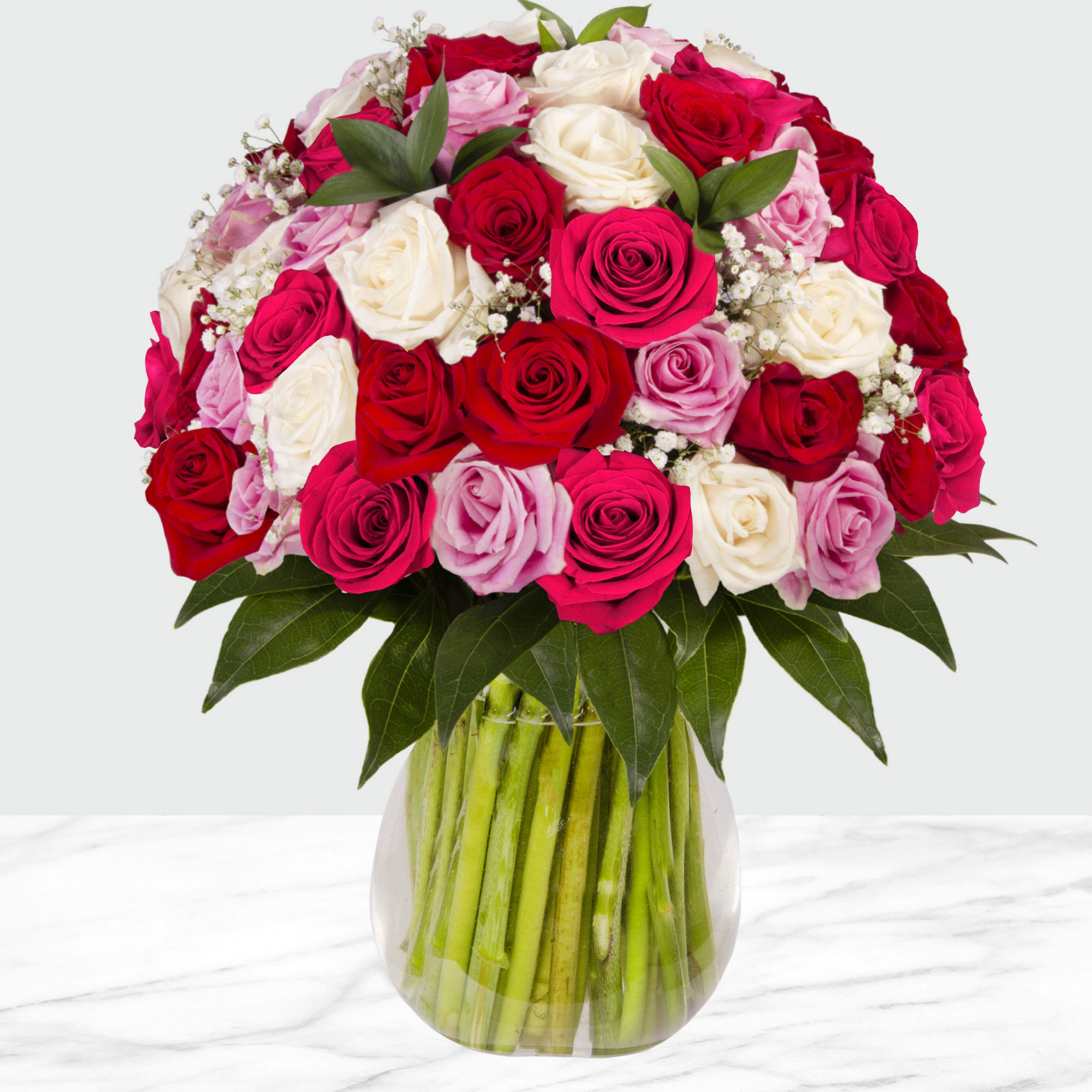 Pre-Order Valentine's Day Red, White & Pink Romance Arrangement