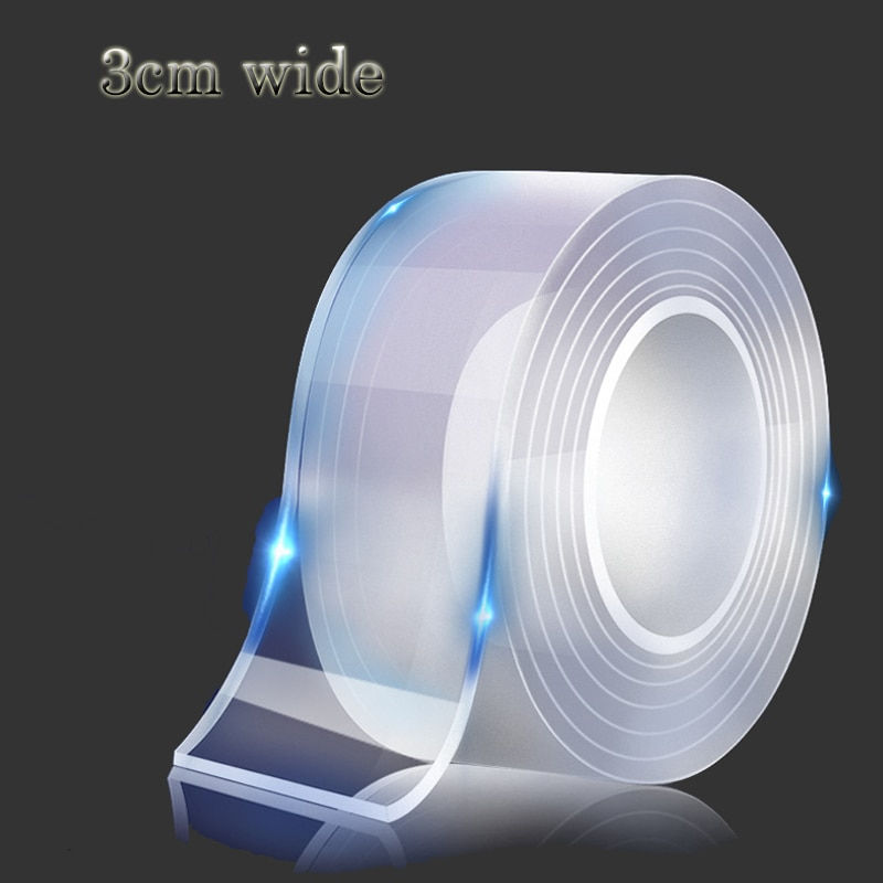 Super Strong Double Sided Adhesive Tape Washable Reusable Waterproof Transpare