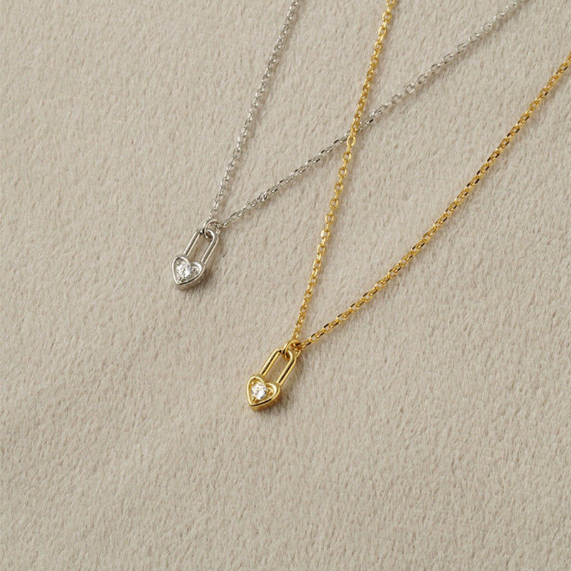 Thumbnail: Women's 14K Gold-plated Lock Head Necklace